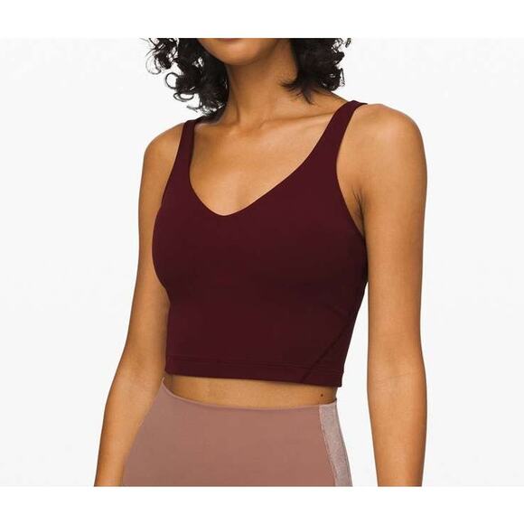 Lululemon Align Cropped Tank Top Garnet Red Maroon 4 - Picture 1 of 7